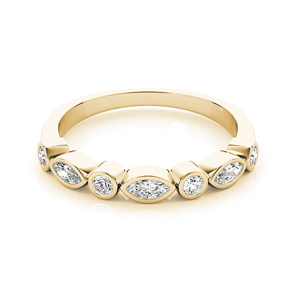 0.30 ct. Round And Marquise Diamond Wedding Ring-VIRABYANI